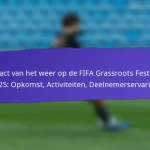 Schoolbetrokkenheid bij FIFA Grassroots Festivals 2025: Programma’s, Betrokkenheid van studenten, Resultaten